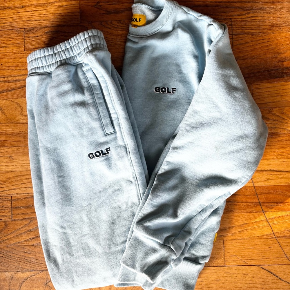 Golfwang Blue Fleece crewneck and sweatpants
Sweatsuit